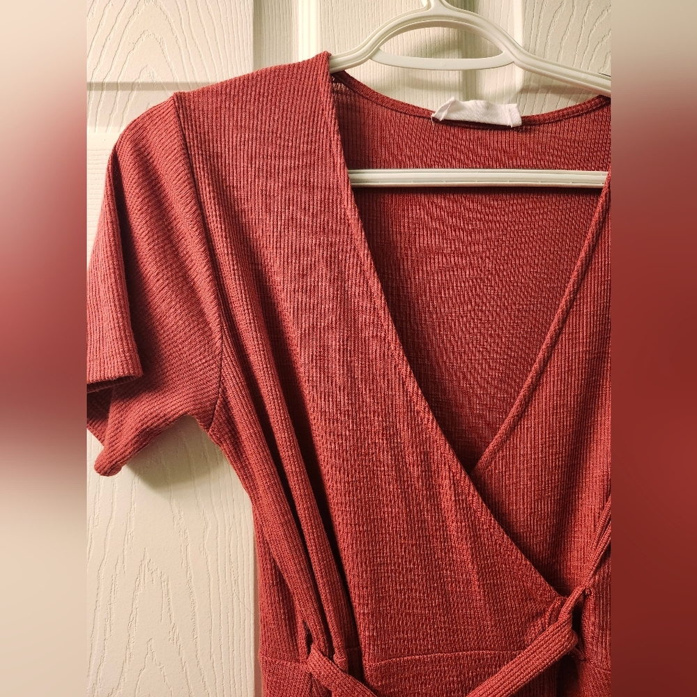 Double Zero Brick Red Knit Dress